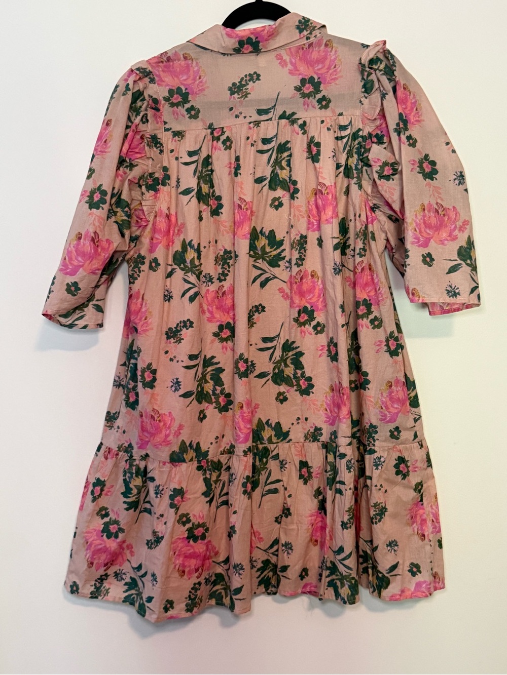 entro Pink Floral Button-Down Mini Dress - Picture 9 of 9